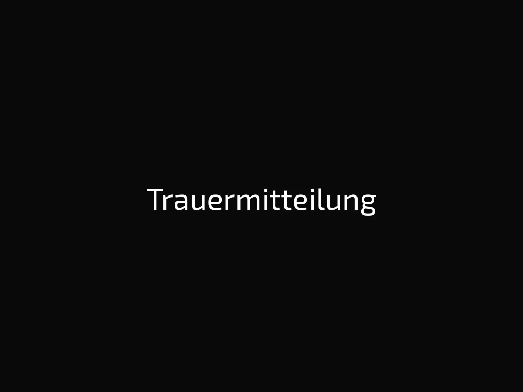 Trauermitteilung