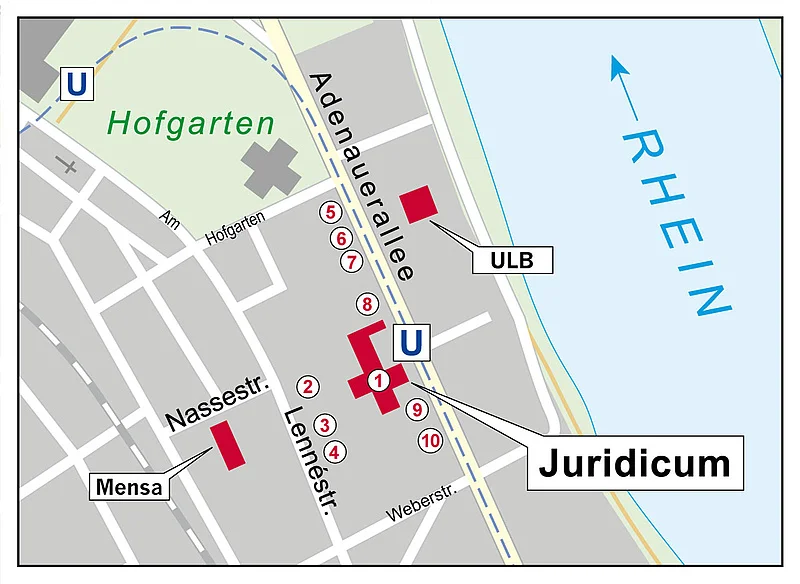 Lageplan Juridicum